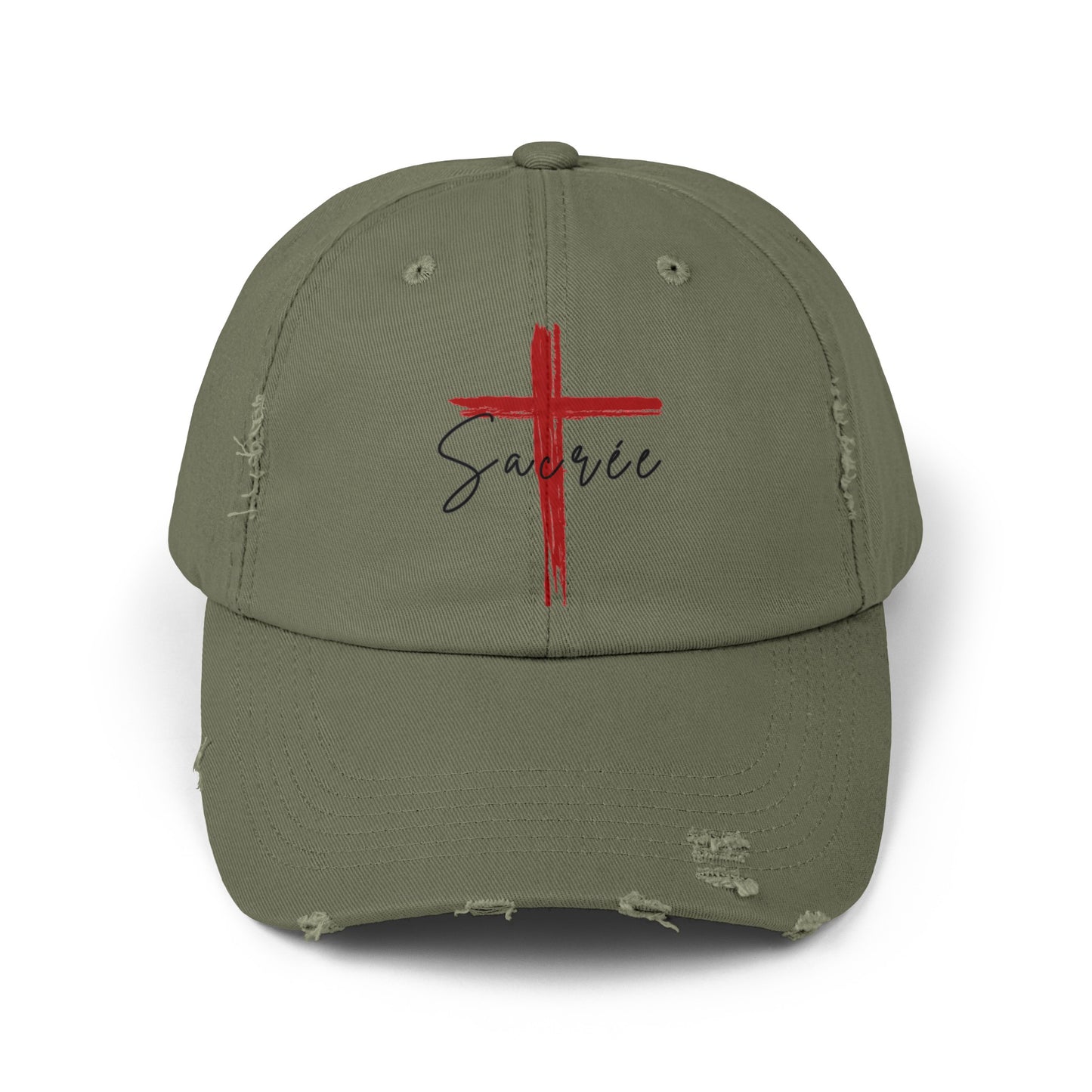 Sacrée Unisex Distressed Cap