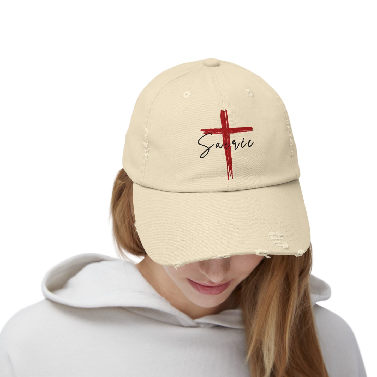 Sacrée Unisex Distressed Cap