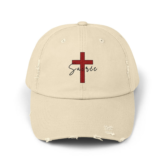 Sacrée Unisex Distressed Cap