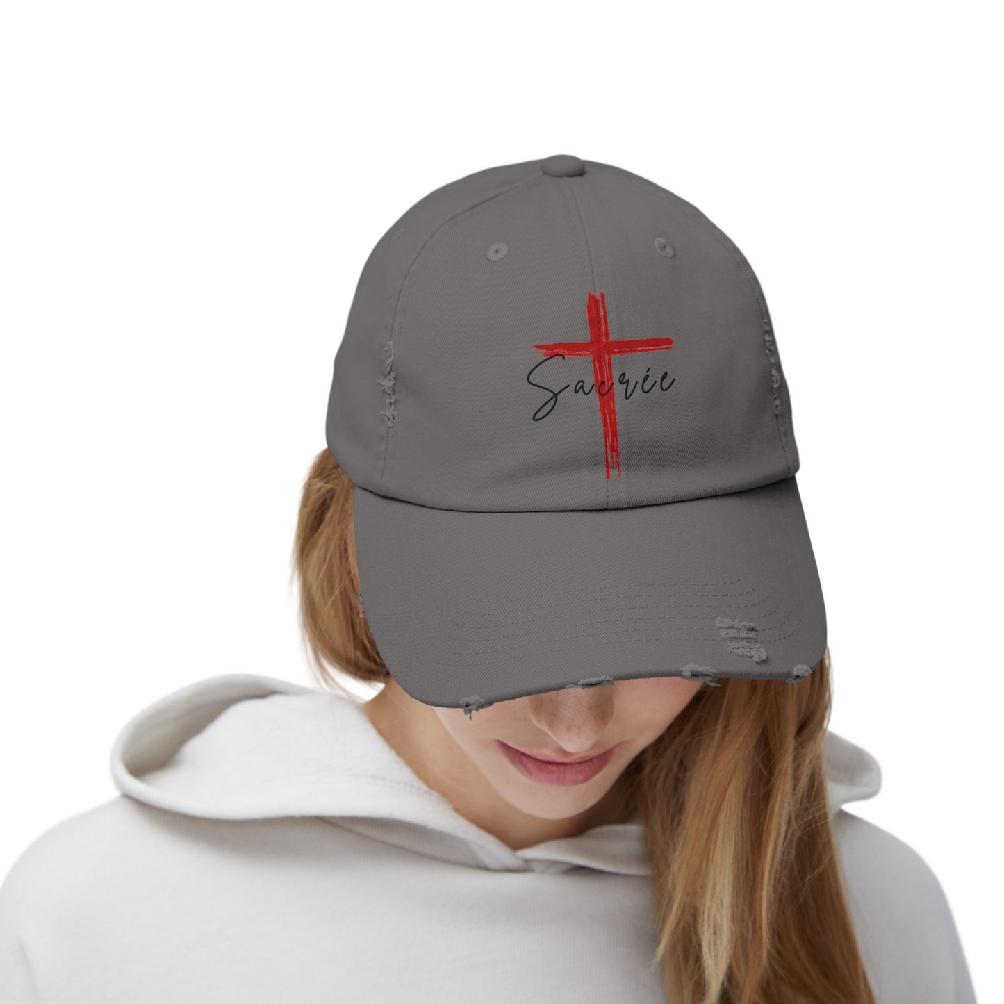 Sacrée Unisex Distressed Cap